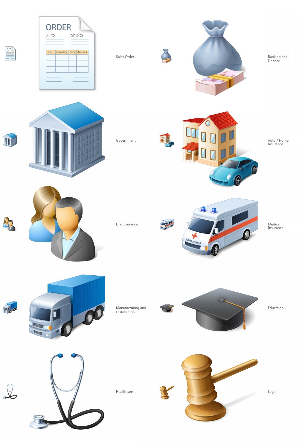 Samples of Windows Vista Icons Created for Kofax